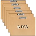 4-Pack Extra Large 11x17 Clipboards - Wood With Low Profile Clips For Artists, Students & Office (3mm Thick)