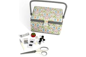Dritz Medium Sewing Basket Kit Filled with Essential Sewing Supplies