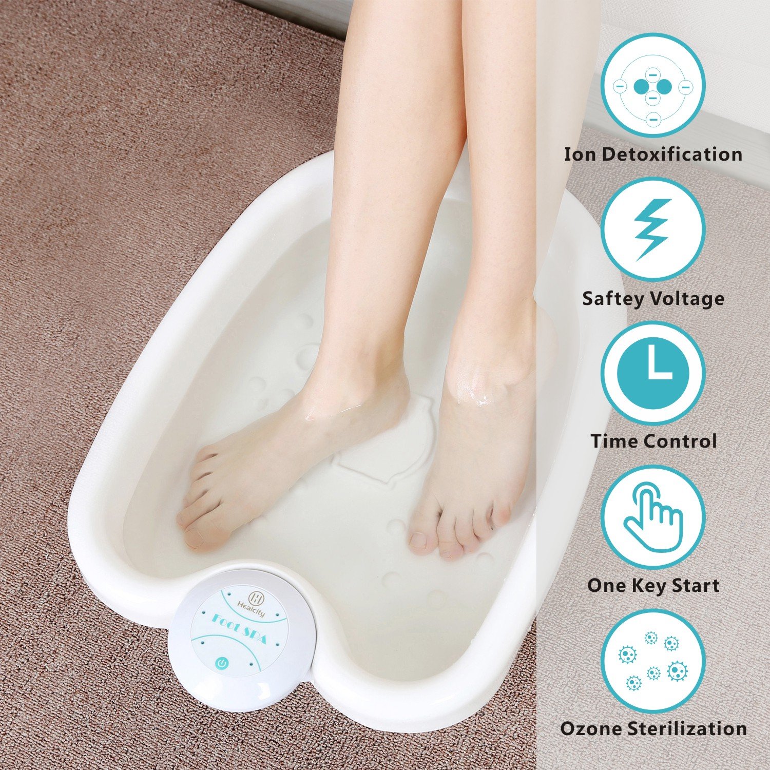 Ionic Detox Foot Bath SPA Machine Negative Hydrogen System Premium Holiday Gift with Tub Basin 2