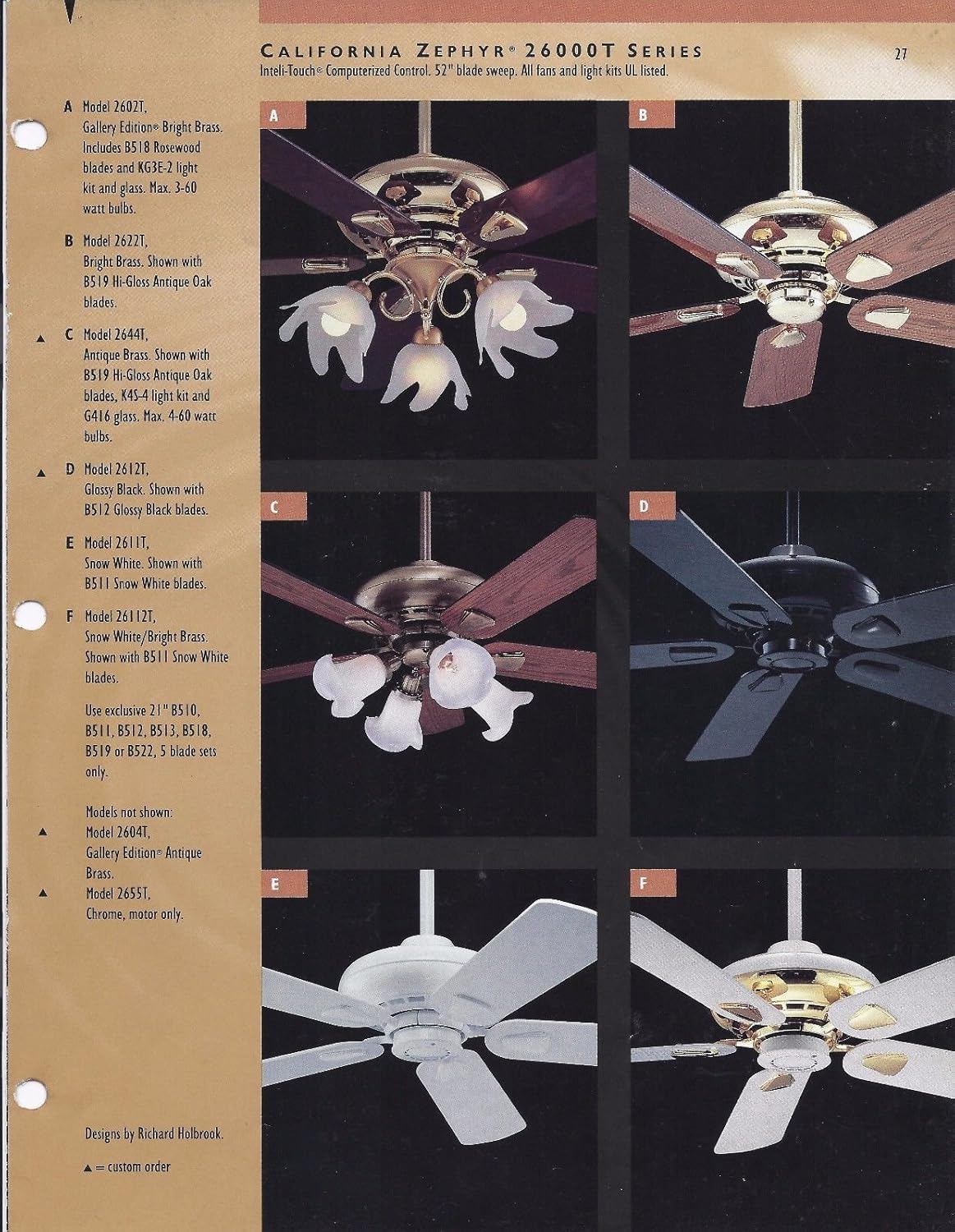 Casablanca Ceiling Fan California White Zephyr 2611t Motor Only