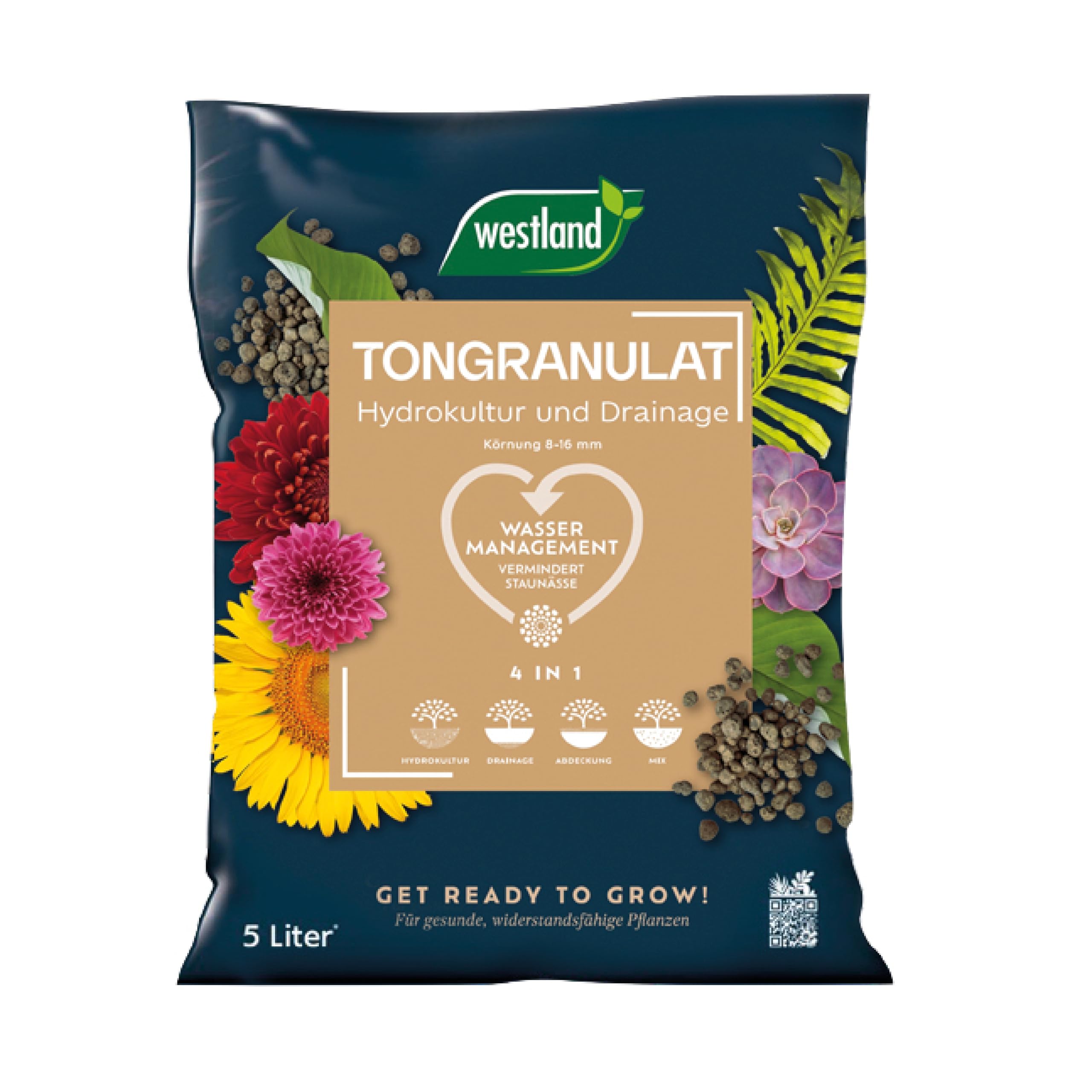 Westland Clay Granules 5 Litre - Plant Granules Ideal for Hydroponics, Drainage Substrate Without Chemical Additives, for Indoor and Outdoor Use, Clay