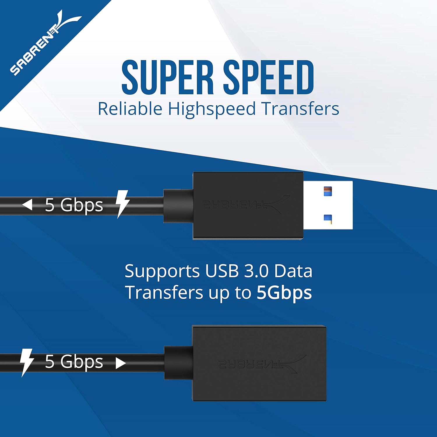 Sabrent 22AWG USB 3.0 Extension Cable - A-Male to A-Female [Black] 6 Feet (CB-3060): Computers & Accessories