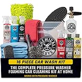 Chemical Guys HOL169 16-Piece Arsenal Builder Car Wash Kit with Foam Cannon, Bucket and (6) 16 Oz Car Care Cleaning Chemicals