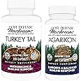 Host Defense Bundle with Turkey Tail Capsules, 120 Count & Agarikon Capsules, 60 Count - Support Digestive & Immune Health - Support Immune Functions & Cell Strength*