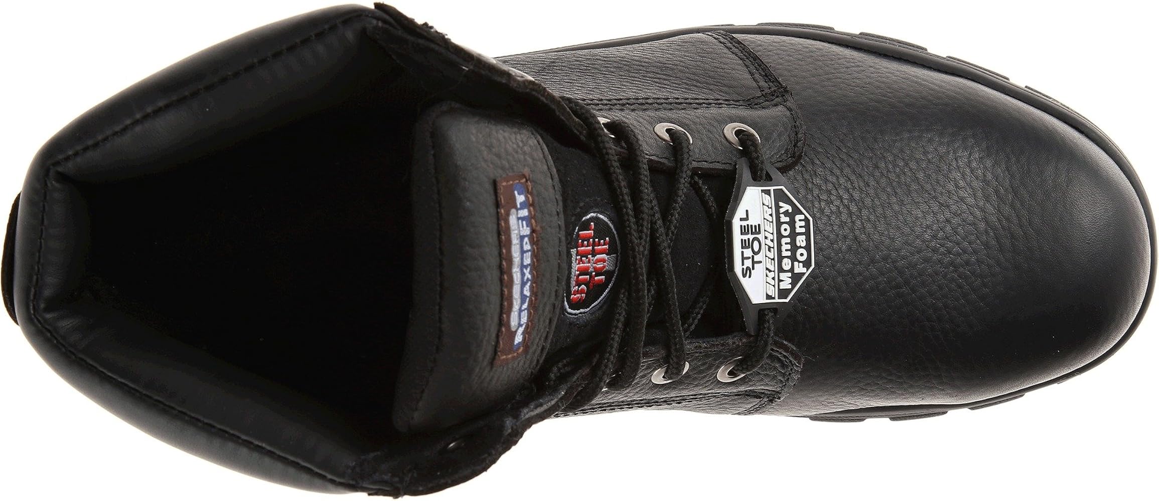 skechers steel toe work boots with memory foam