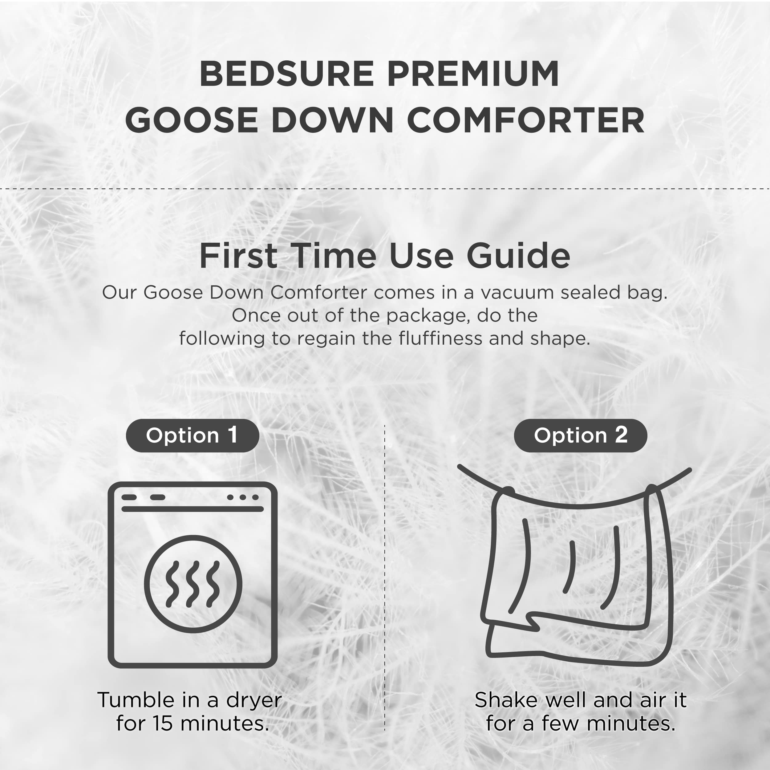 Bedsure Goose Down Comforter Queen Size Feather Down Comforter Queen