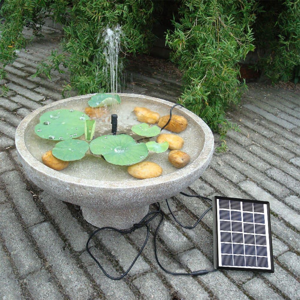 Lewisia Solar Bird Bath Fountain Pump Solar Powered Water Pump for Birdbath Small Pond Garden Decoration: Home & Kitchen
