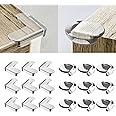 Heart of Tafiti Food-Contact Grade Corner Guards Corner Protectors for Baby, 20 Pack, Clear Furniture & Edge Corner Covers, Adhesive Pre-Taped, BPA-Free, Round Type & L Shape