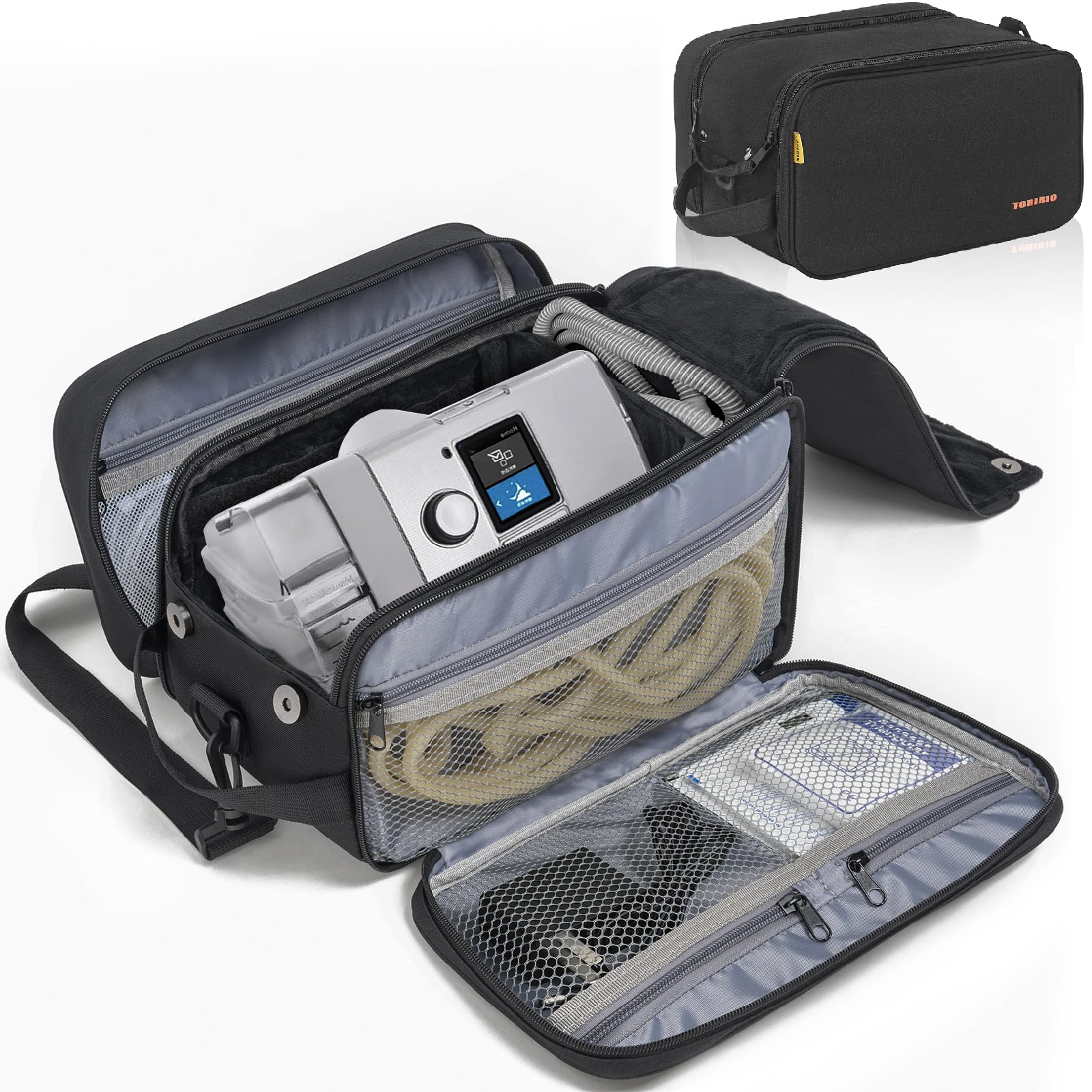 Photo 1 of CPAP Travel Bag Compatible with ResMed AirSense 11, AirSense 10 Machine and Accessories,Portable Carrying Storage Case Compatible with AirSense 10 elite, AirStart 10,Philips Dreamstation 12"x 8.7"x 7"