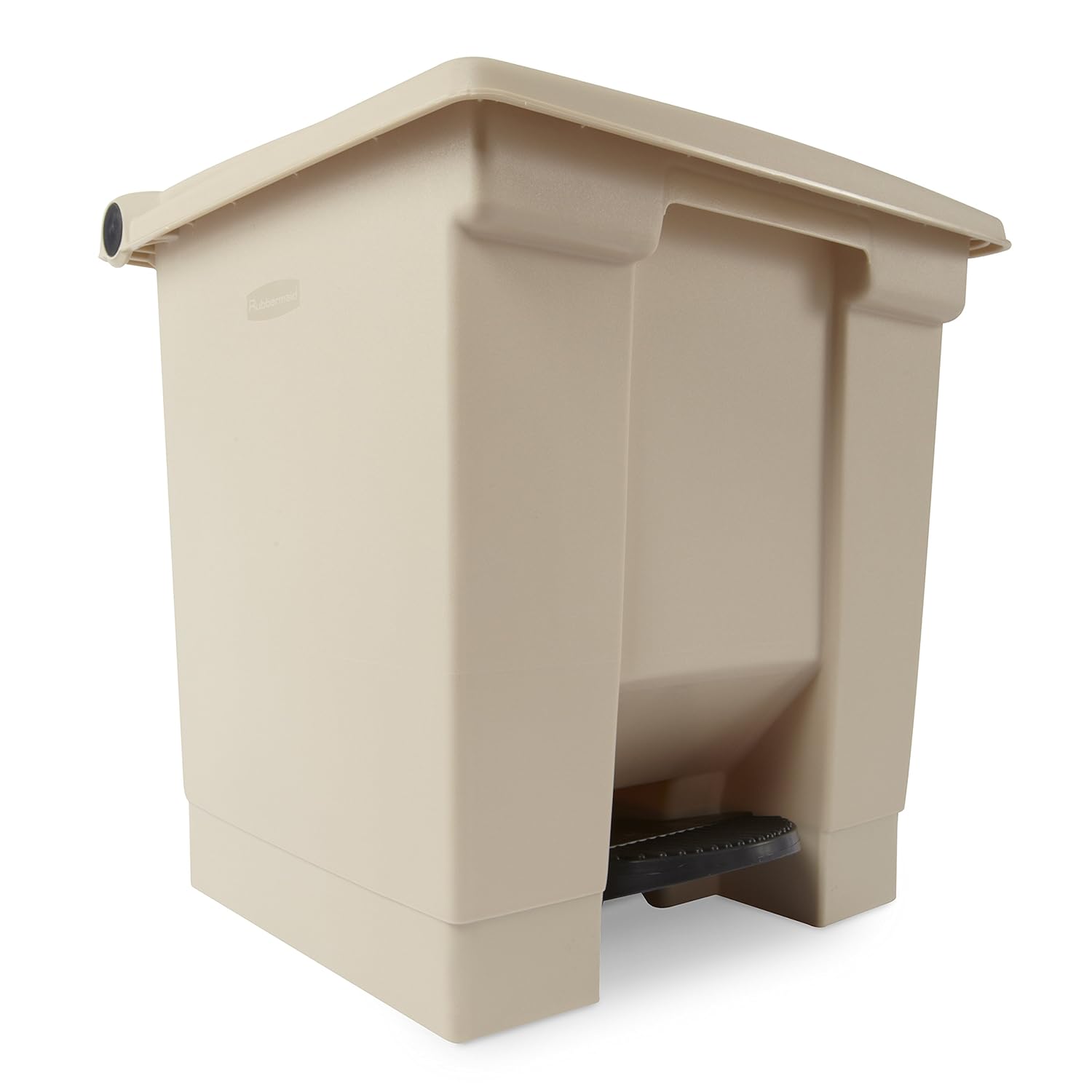 Rubbermaid Commercial FG614300BEIG Step-On Lid Wastebasket, 8-gallon, Beige: Waste Bins: Industrial & Scientific