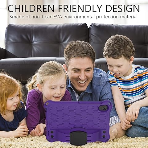 Changjin - Funda para tablet Samsung Galaxy Tab A 8.4 2020 SM-T307/T307U, resistente a los golpes y a los niños Morado y negro.