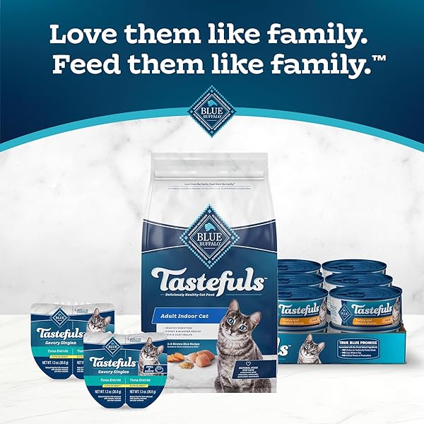 BLUE BUFFALO TASTEFULS ADULT DRY CAT FOOD FOR WEIGHT MANAGEMENT, MADE IN THE USA WITH NATURAL INGREDIENTS, CHICKEN RECIPE, 3-LB. RESEALABLE BAG