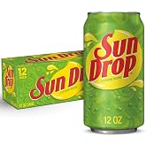 Sun Drop Citrus Soda, 12 Oz Cans, 12 Count | Contains Caffeine, Lemon Lime and Orange Citrus Trio, Thirst Quenching, Great for Sun Drop Cake Dessert, Carbonated