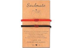 ULYSIA Matching Bracelets for Couples Best Friends Birthday Gifts for Her Him Soulmate Red String of Fate Relationships Bracelets for Boyfriend Girlfriend Wife