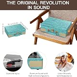 Trynnay Record Player 3 Speed Bluetooth Portable Suitcase Vinyl Player Sky Blue view 5