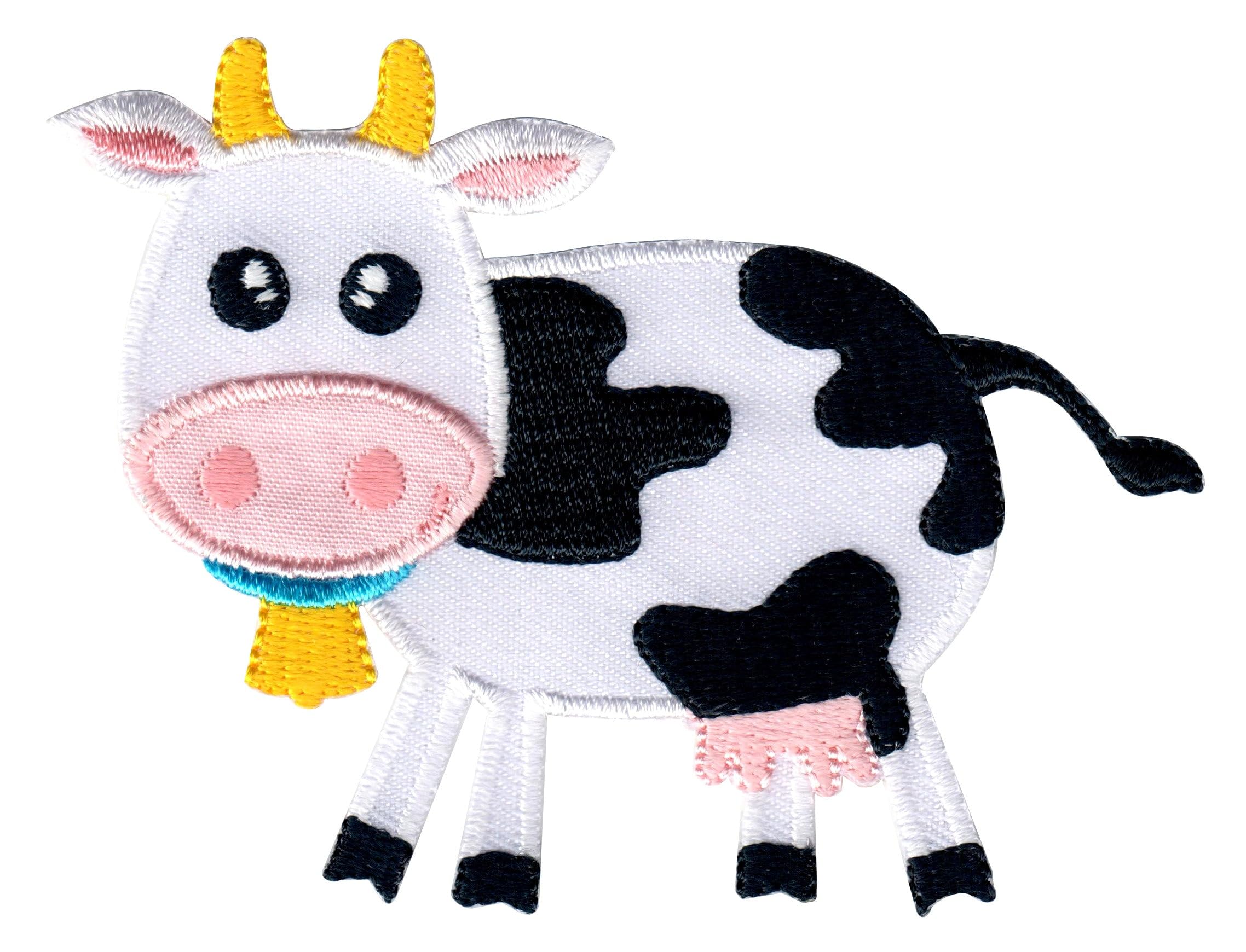 PatchMommy Cow Iron-On Patch - Premium Embroidered, Washable - 2.5" x 3.5" - Durable Applique for Jackets & Backpacks
