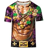 Arankhiger Mens St Patrick' s Day Tshirts Irish Holiday 3D Print Graphic Costume Lucky Clover Top