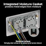 BG Nexus Metal Black Nickel 20A 16AX Quadruple Switch 2 Way view 5