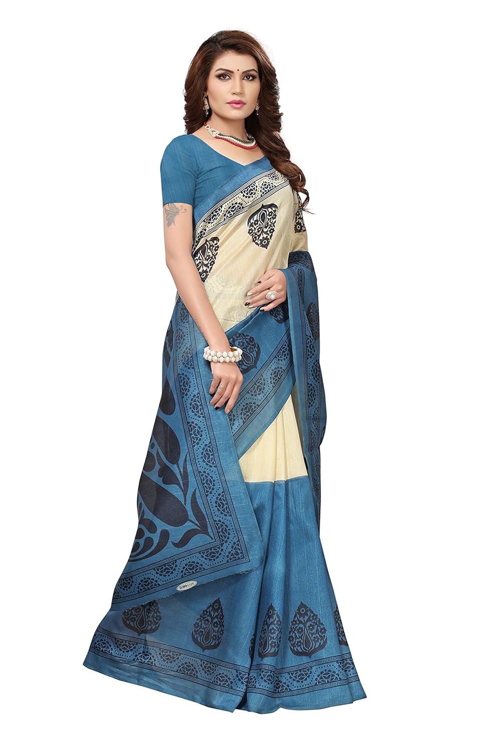 indira designer cotton saree with blouse piece