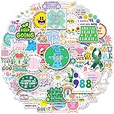 YTSQLER 200 PCS Mental Health Stickers, Mental Health Awareness Stickers for Water Bottle Laptop, Waterproof Decals for Therapist Adults Teens Kids