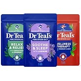 Dr Teal's Epsom Salt Magnesium Soak, Lavender, Eucalyptus &amp; Wellness Trio, 3 lbs (Pack of 3)
