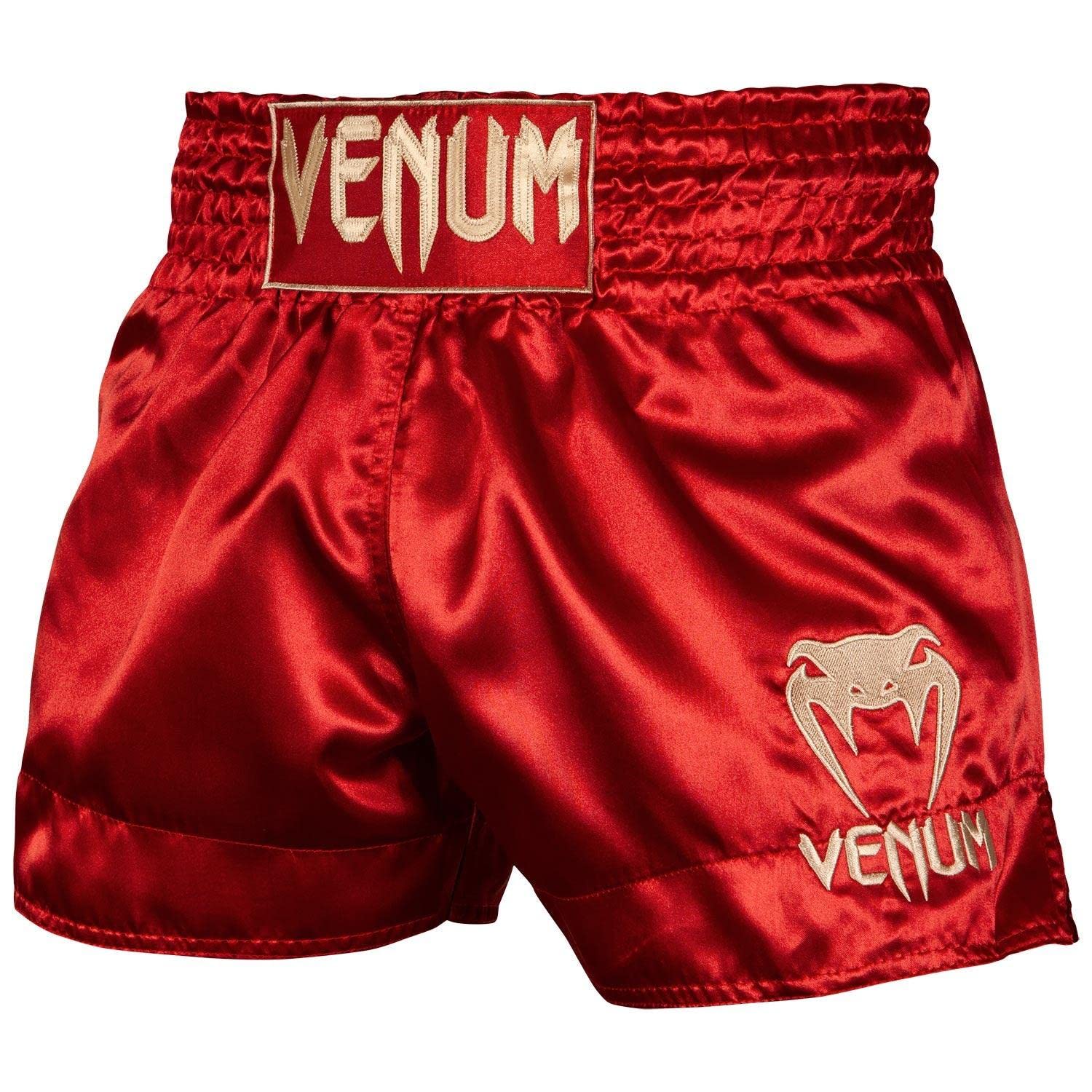 Venum, Classic Muay Thai Shorts, Men's, S, Bordeaux/Gold