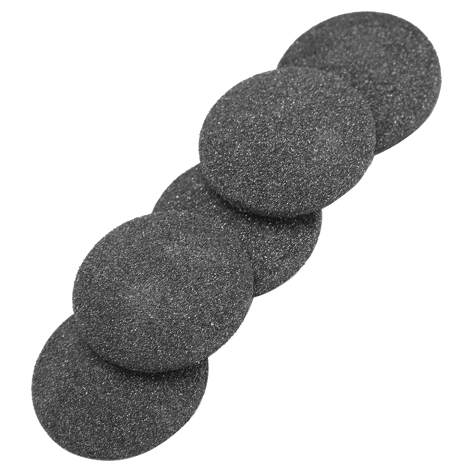 Watris Veiyi Replacement Sandpaper Discs, Pack of 5 Callus Remover Hard Skin Replacement Foot Grinding Head Tool for Dead Skin Callus Remover Head Foot Files (Black)