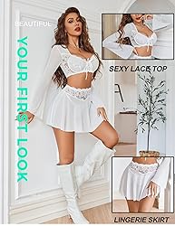 Avidlove Women's Sexy Contrast Lace Mesh Lingerie