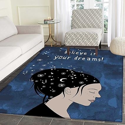Amazon Com Motivational Mats For Bedroom Portrait Of Woman