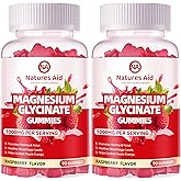 Magnesium Glycinate Gummies 1000mg - Sugar Free Magnesium Potassium Supplement with Vitamin D, B6, CoQ10 for Calm Mood & Slee