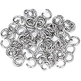 1500Pcs 7mm Stainless Steel Open Jump Rings 16 Gauge Metal O Rings Single Loop Connectors for Jewelry Necklaces Bracelet Earrings Keychains Chainmail DIY Making