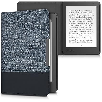 kwmobile Kobo Aura Edition 2 Hülle - Canvas eReader Schutzhülle Cover Case für Kobo Aura Edition 2
