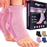 Compression Socks 20-30mmHg for Plantar Fasciitis, Achilles Tendonitis Relief - Ankle Compression Sleeve for Heel Spurs, Foot Swelling & Fatigue - Arch Support Brace for Everyday Use (1 Pair)