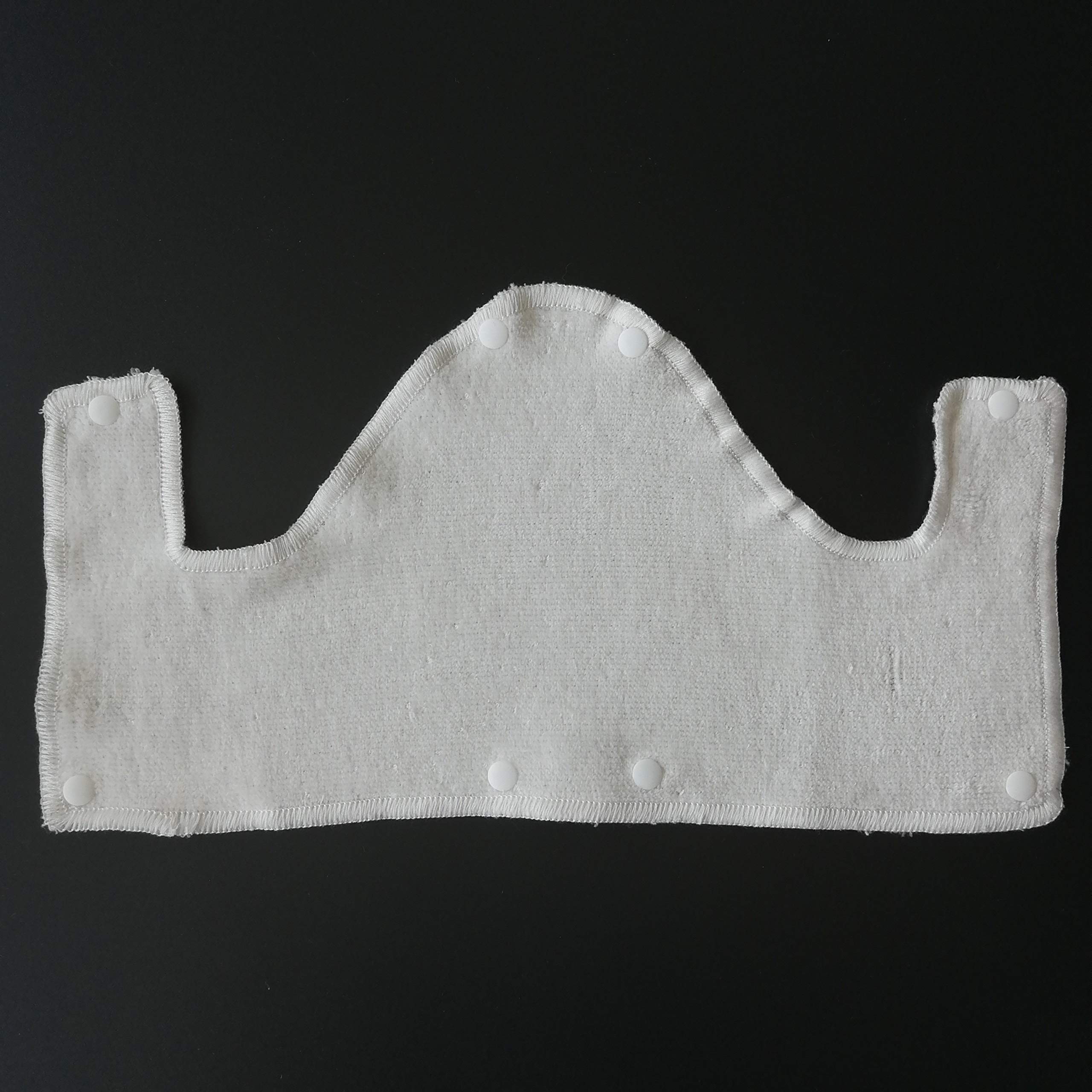 Hard Hat Sweatband Washable Terry Cotton Hard Hat Liner snap on (6 pcs, White,Big Size 6" 12")