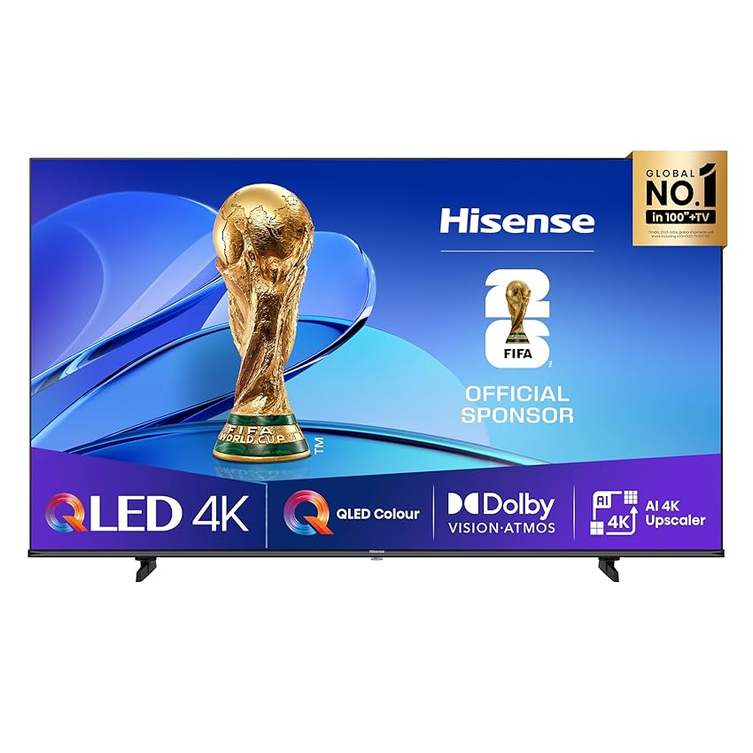 Hisense TV 55" QLED 4K 2025 55E78Q, Smart TV VIDAA U8