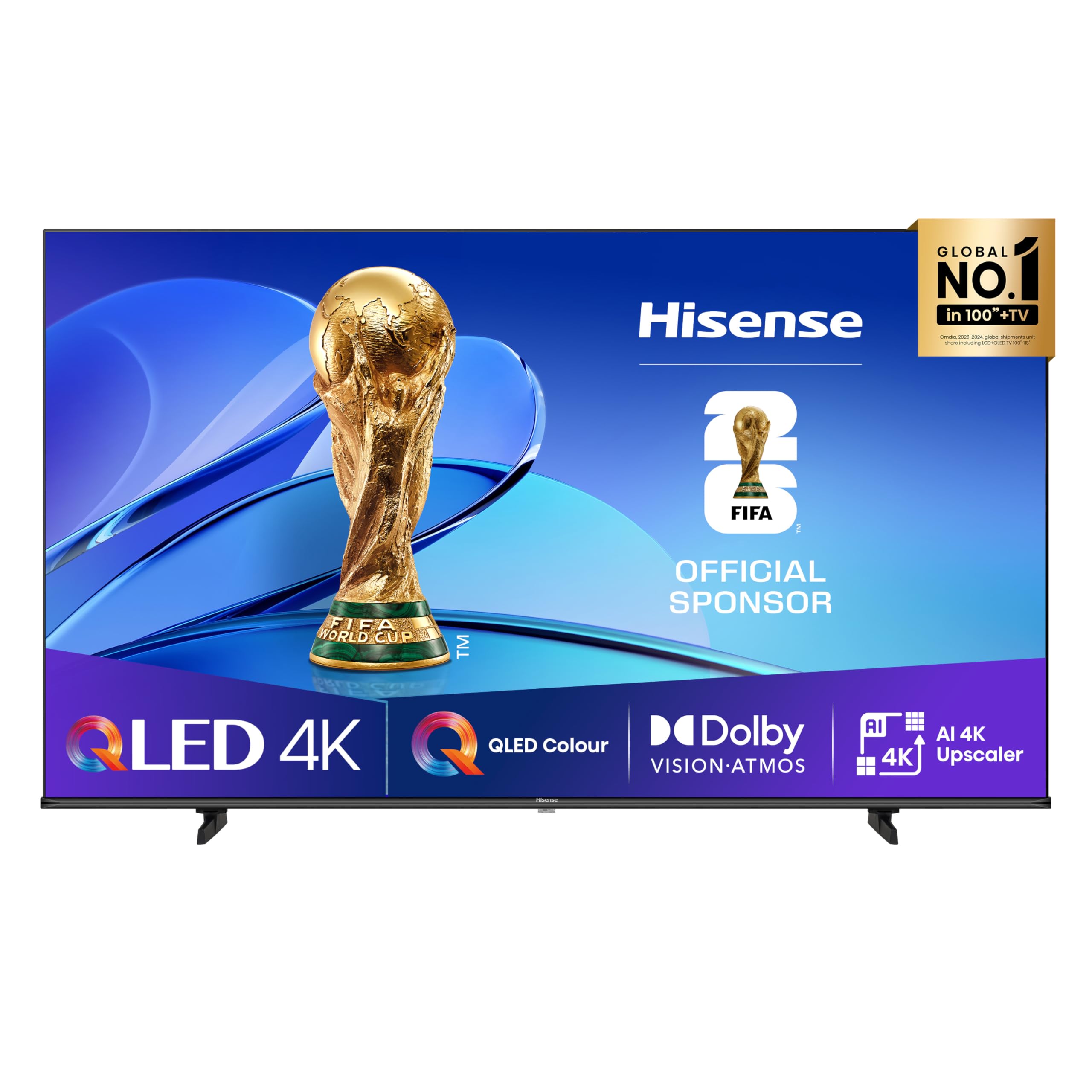 Hisense TV 43" QLED 4K 2025 43E78Q, Smart TV VIDAA U8, Dolby Vision, HDR 10+, Game Mode Plus, Dolby Atmos, Alexa Built-in, VIDAA Voice, Tuner DVB-T2/S2 HEVC 10, lativù 4K, 43'', 2025 QLED 60Hz