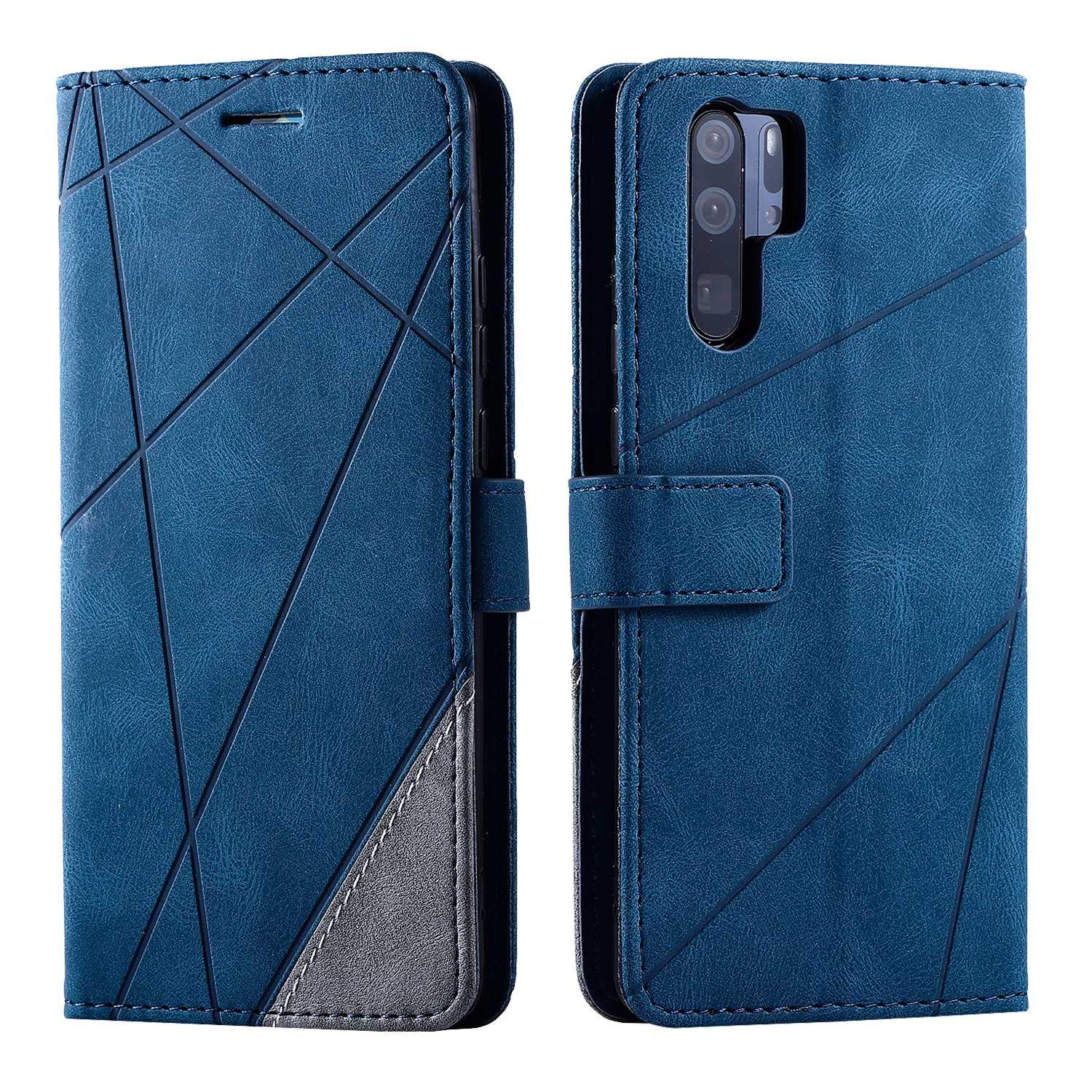 SONWO Huawei P30 Pro Case, PU Leather Wallet Case with Magnetic Closure and Flip for Huawei P30 Pro, with Magnetic Closure, Blue