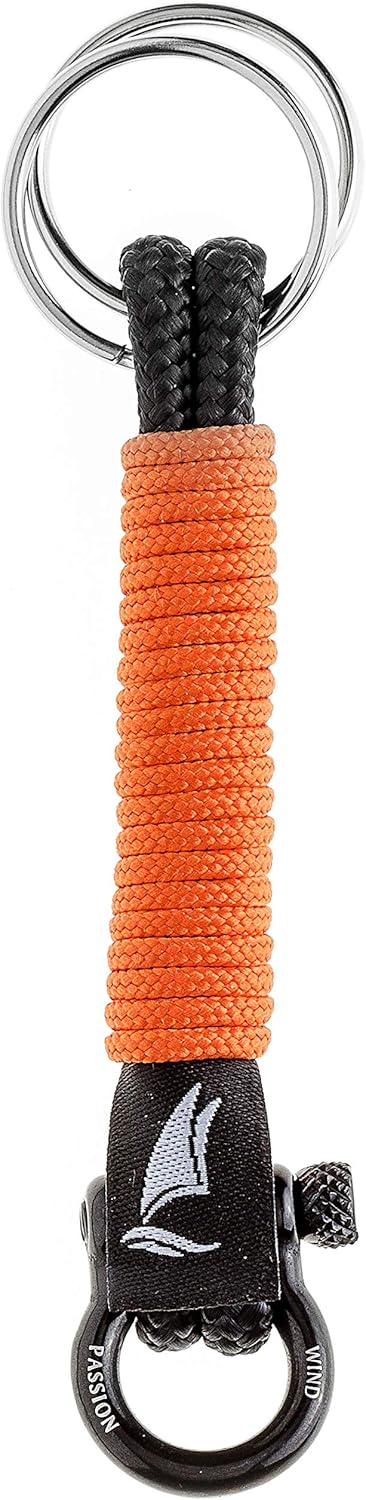 Wind Passion - Paracord Nautical Keychain for Men & Women Who Love Adventures, Orange