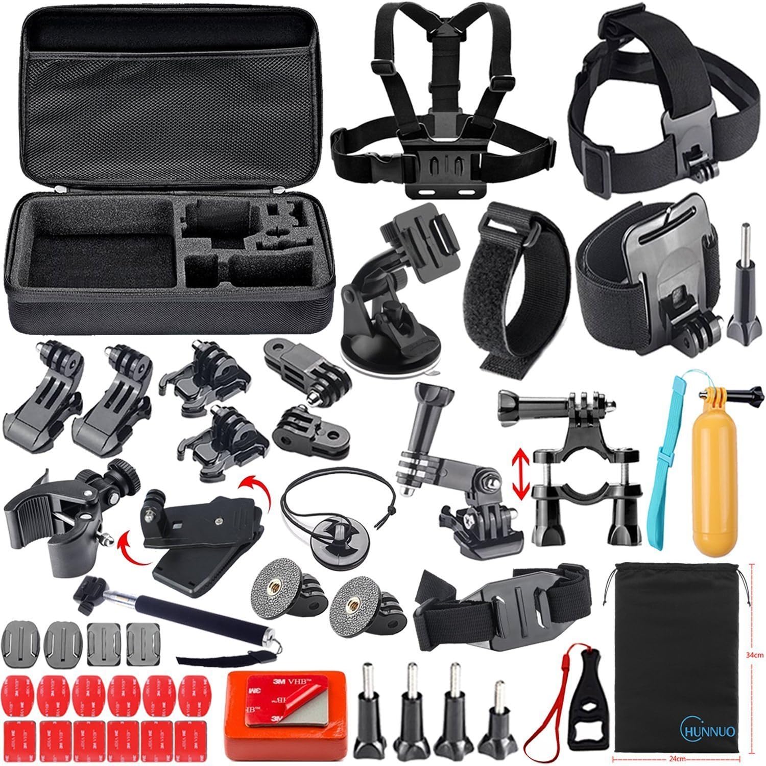 Chunnuo 9527-0, Outdoor Sport Camera Accessories Bundle Kit