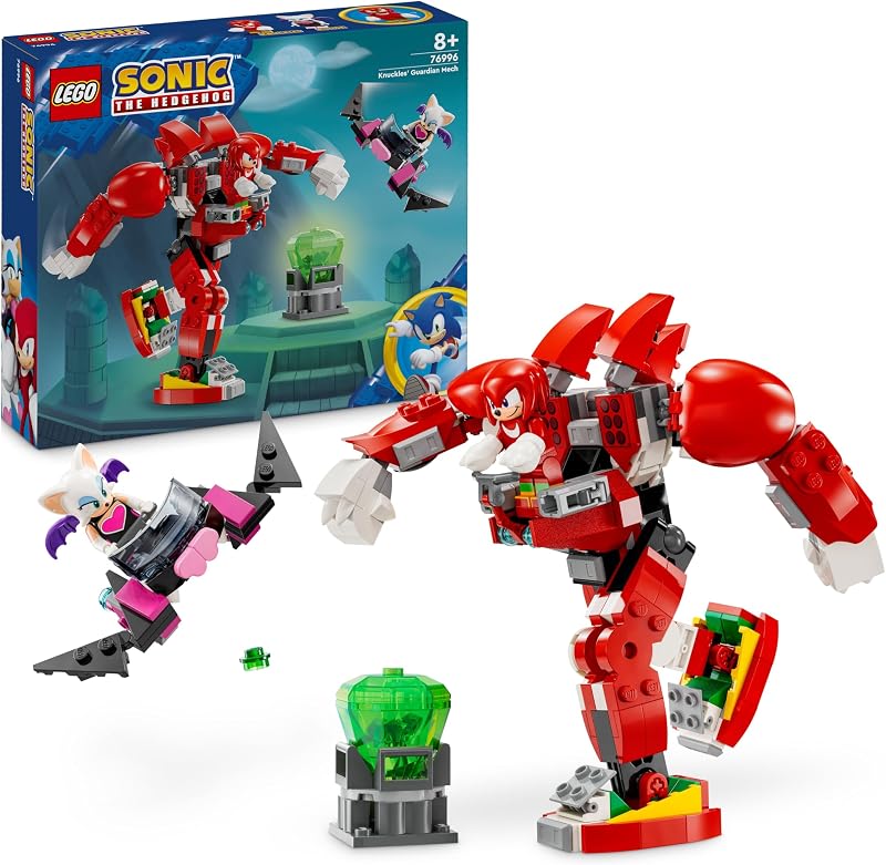 LEGO Sonic Knuckles Guardian Mech 76996 with Master Emerald and Rouge