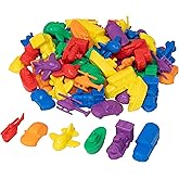 edxeducation Transport Counters - Set of 72 - Learn Counting, Colors, Sorting and Sequencing - Hands-on Math Manipulative for Kids