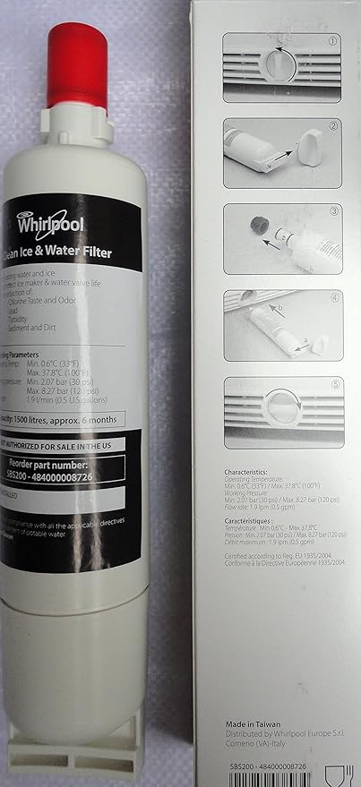3 Filtri originali WHIRLPOOL SBS200 - SBS002 / SBS001: Amazon.es ...