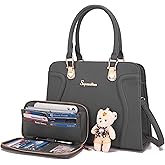 Soperwillton Purses for Women Crossbody Shoulder Handbags Top Handle Satchel Tote Bag Wallet Set 3pcs | Wallet, Set, 3pcs