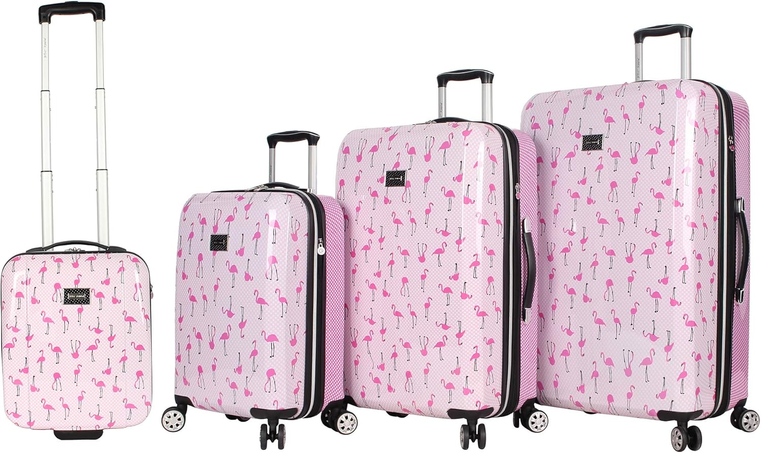 pink designer luggage