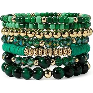Ardorchid Boho Bracelets Stretchy Stacks Beaded Bracelet for Women Funny Banana Bracelets Heishi Clay Bracelet Friendship Jew