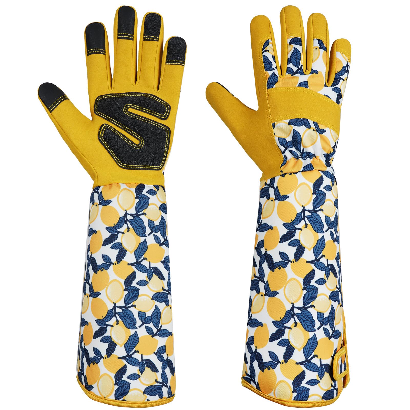 Ainiv Long Yellow Thorn-Proof Gardening Gloves for Women - Lightweight Protective Gear for Yard and Outdoor Work (Medium)