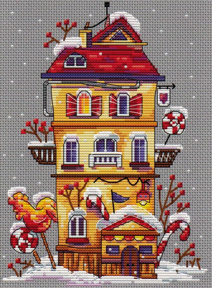 Merejka Counted Cross Stitch Kit, Cotton, Multicoloured, 19x14 cm