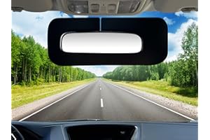 TuckVisor MirrorVisor Rearview Rear View Mirror Sun Visor for Car Mirrors Sunshade Extender for Car Anti-Glare Car Sun Visor Protects from Sun Glare UV Rays Universal for Cars SUVs and Trucks
