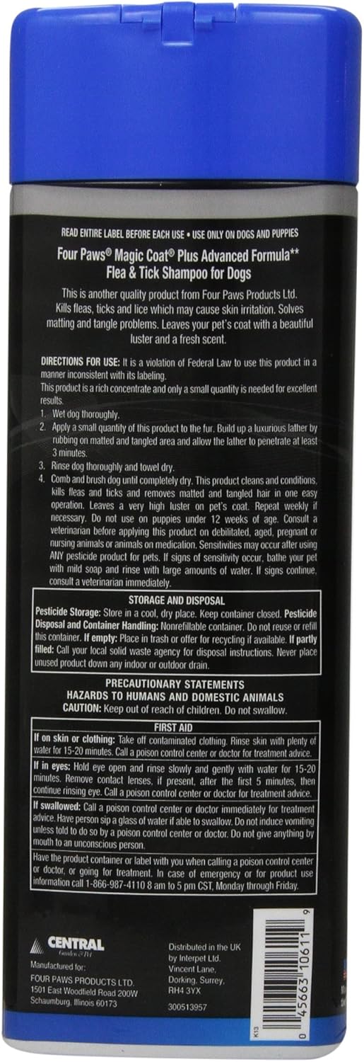 Pet Flea Control Shampoos Amazon Com Four Paws Magic Coat Flea