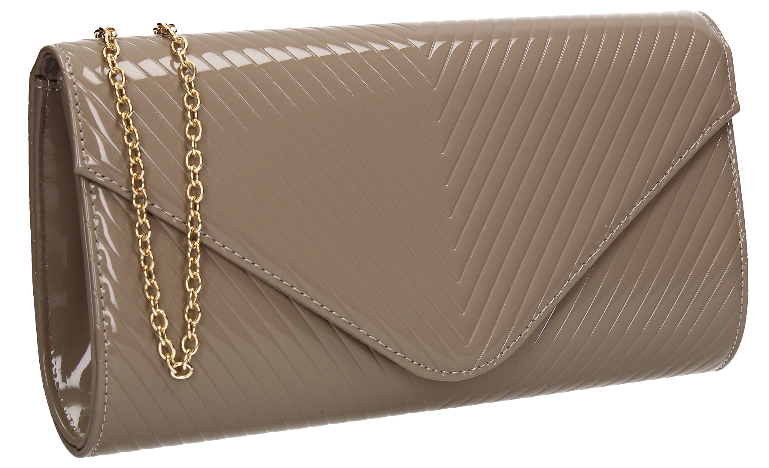 SwankySwans Women's Vinny Clutch Bag, Grey, M UK